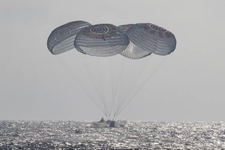 Four astronauts return to Earth after eight months in space